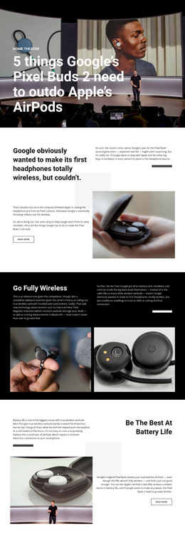 Pixel Buds 2 - Basic HTML Template