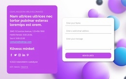 Kapcsolatfelvételi Űrlap Absztrakt Alakzatokon - HTML Oldalsablon