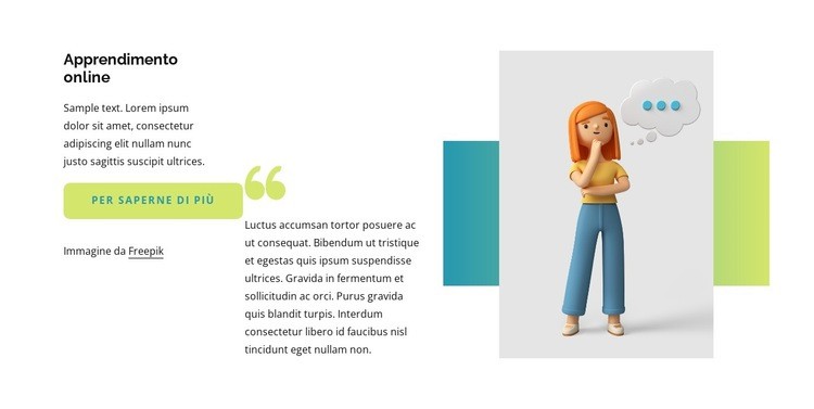 Testimonianze con rettangolo Mockup del sito web