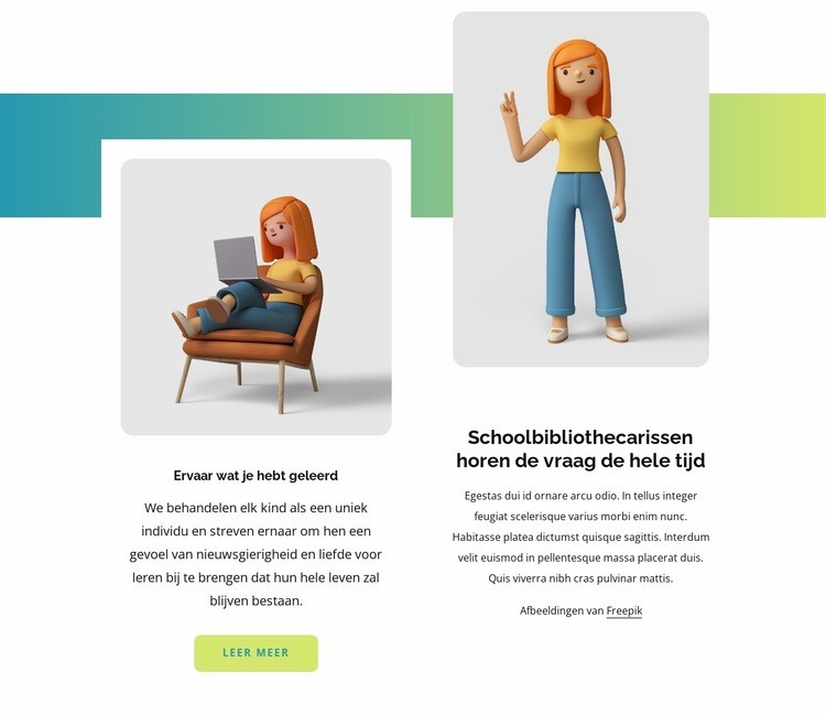 Schoolbibliotheek Website mockup