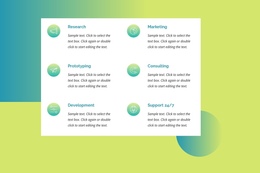 Our Services With Gradient - Free One Page Website