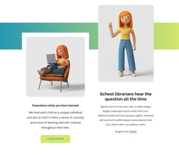 School Library - Beautiful Color Collection Template