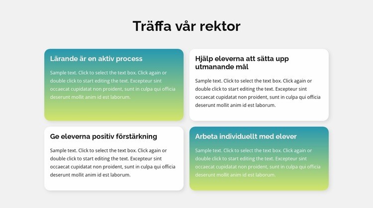 Grid repeater med gradient bakgrund WordPress -tema