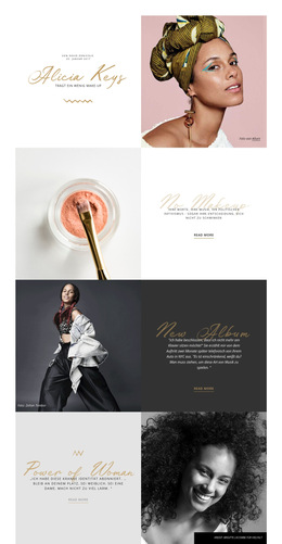 Alicia Keys - Bestes Website-Vorlagendesign