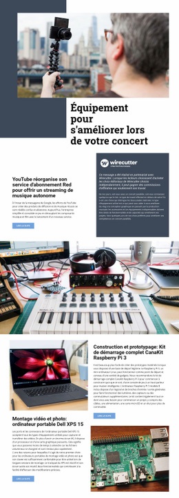 Modèle D'Une Page Exclusif Pour Technologie Vidéo