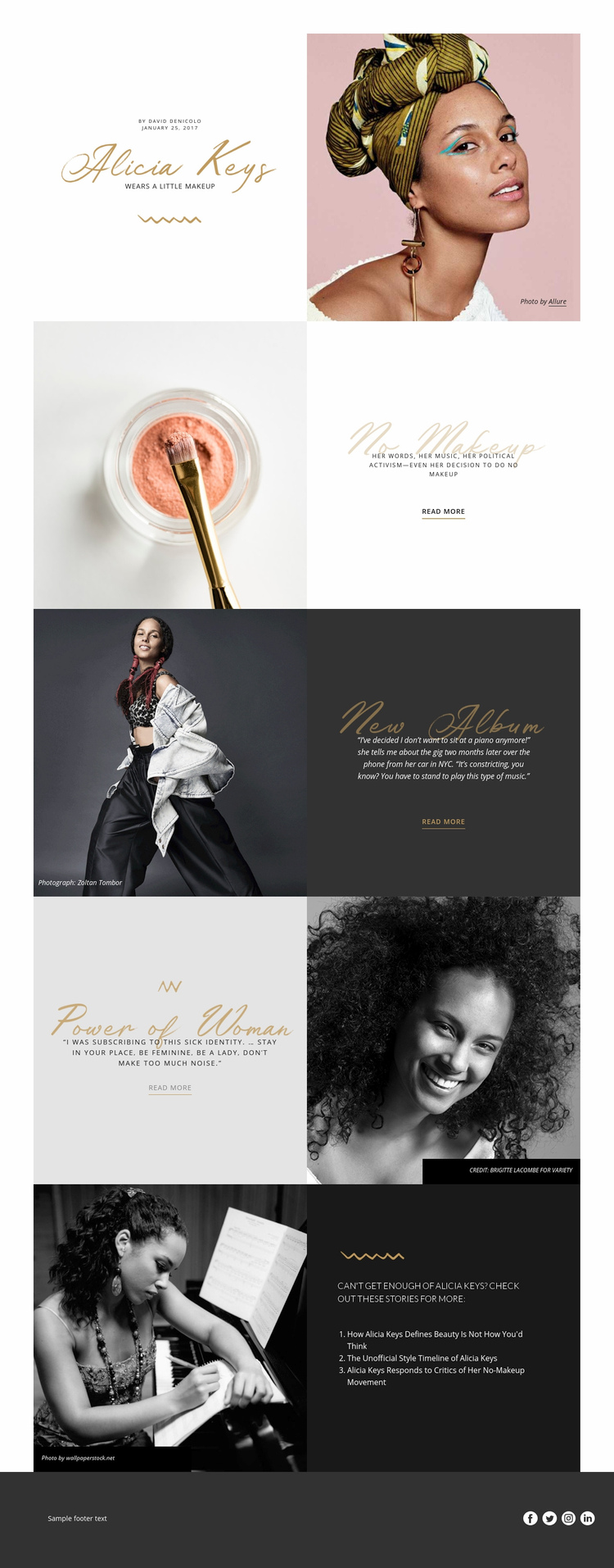 Alicia Keys Squarespace Template Alternative