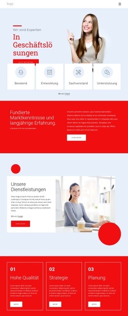 Wir Sind Experten Für Business-Lösungen - Build HTML Website