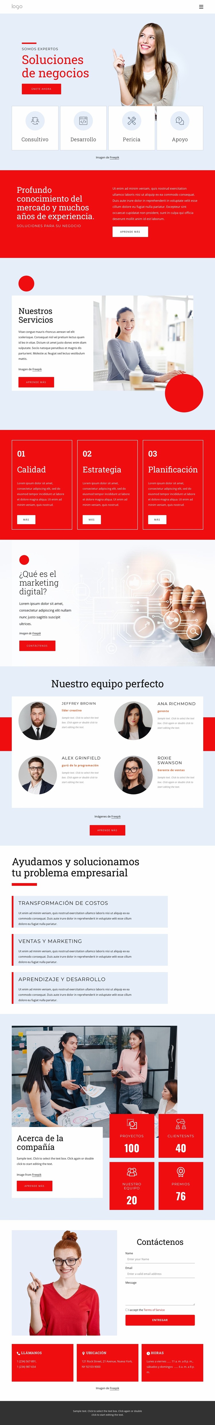 Somos expertos en soluciones de negocio Plantilla Joomla