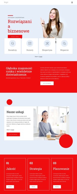 Jesteśmy Ekspertami W Rozwiązaniach Biznesowych - Szablon HTML I CSS
