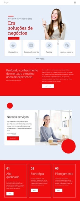 Somos Especialistas Em Soluções Empresariais - Criador De Sites Definitivo