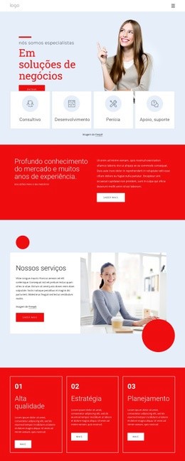 Somos Especialistas Em Soluções Empresariais - Build HTML Website