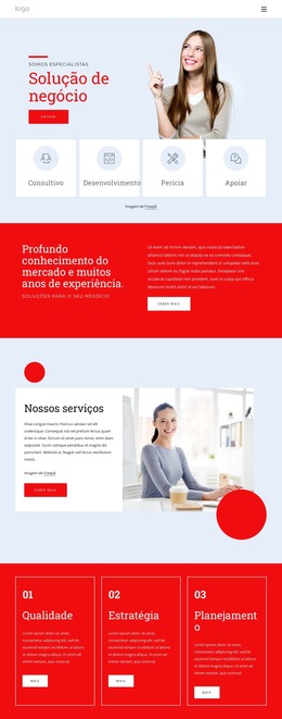 Somos Especialistas Em Soluções Empresariais - Modelo HTML E CSS