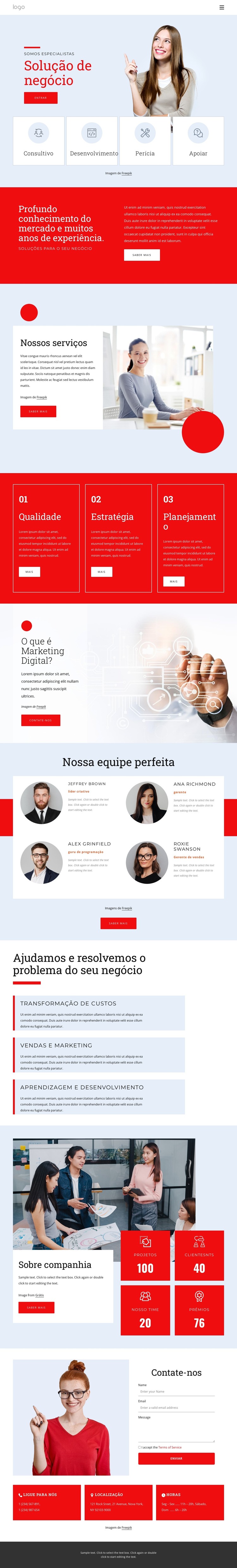 Somos especialistas em soluções empresariais Modelo HTML