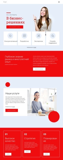 Мы Эксперты В Бизнес-Решениях - Build HTML Website