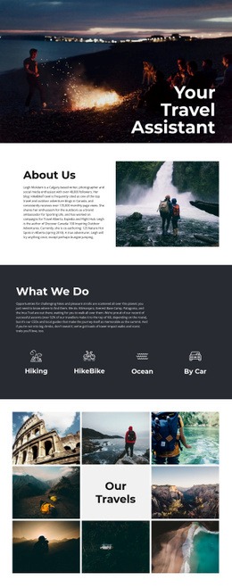 Travel Assistant - Html Code Example by Nicepage