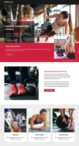 Klaar Voor Fitness En Sport - HTML-Sjabloon Downloaden