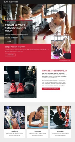 Pronto Para Fitness E Esportes - Modelo Em Branco HTML5