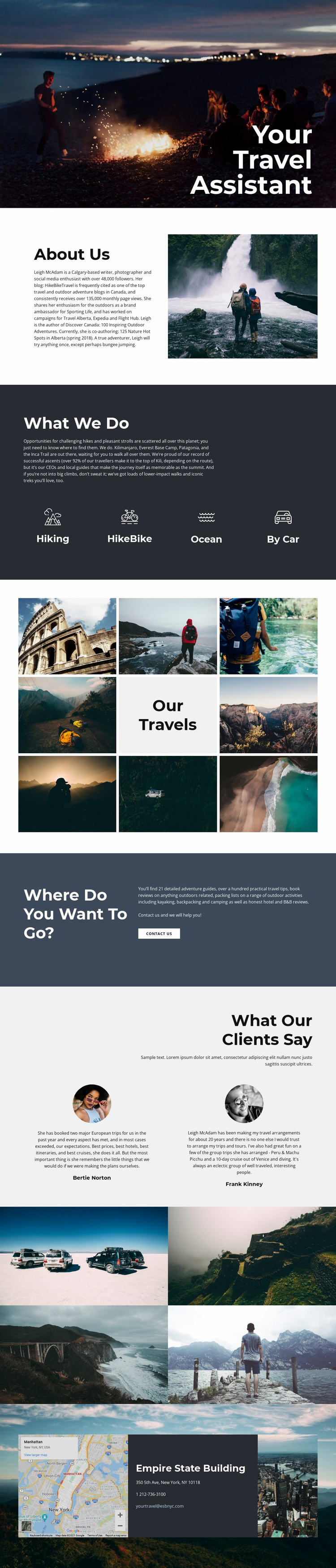 Travel Assistant Website Design