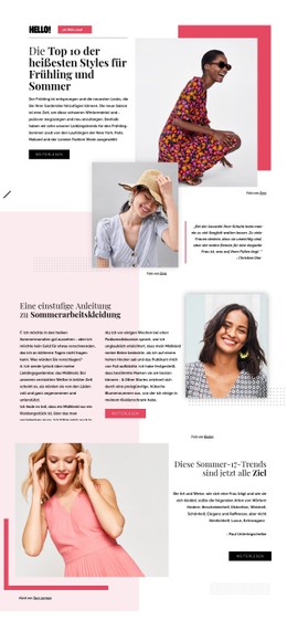 Modetrends CSS-Formularvorlage
