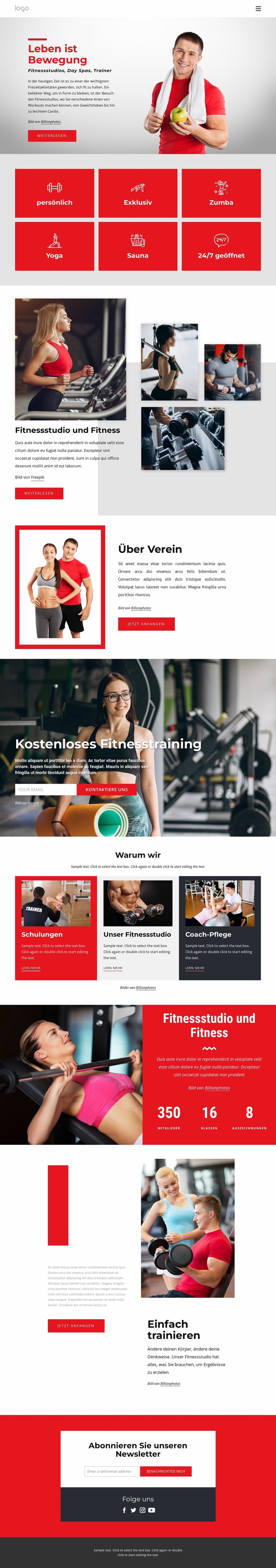 Der beste Sportverein Joomla Vorlage