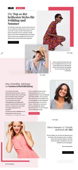 Modetrends - Einfache Zielseite