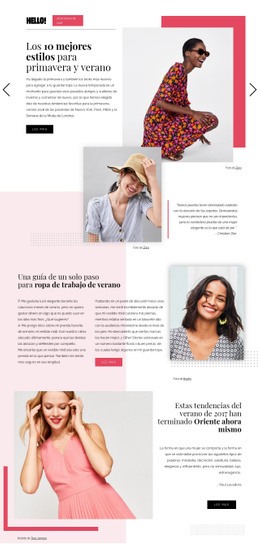 Tendencias De La Moda - Design HTML Page Online