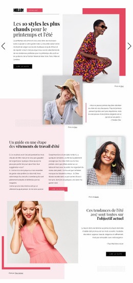 Tendances De La Mode - Design HTML Page Online