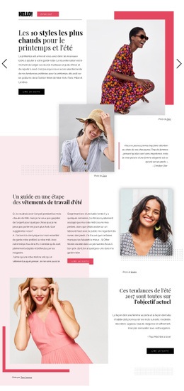 Tendances De La Mode - Site Web Gratuit D'Une Page