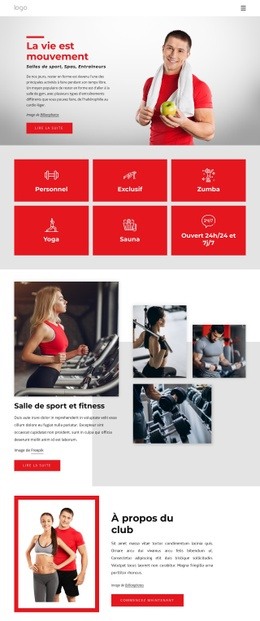 Le Meilleur Club Sportif - Page De Destination Personnalisée