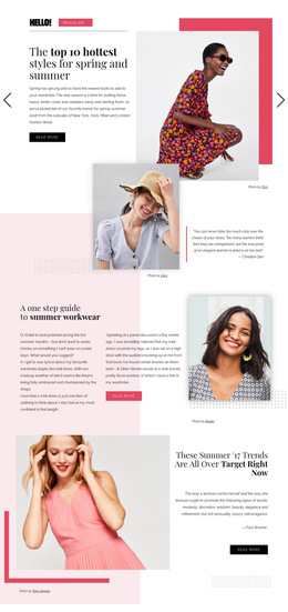 Fashion Trends - Free Download HTML5 Template