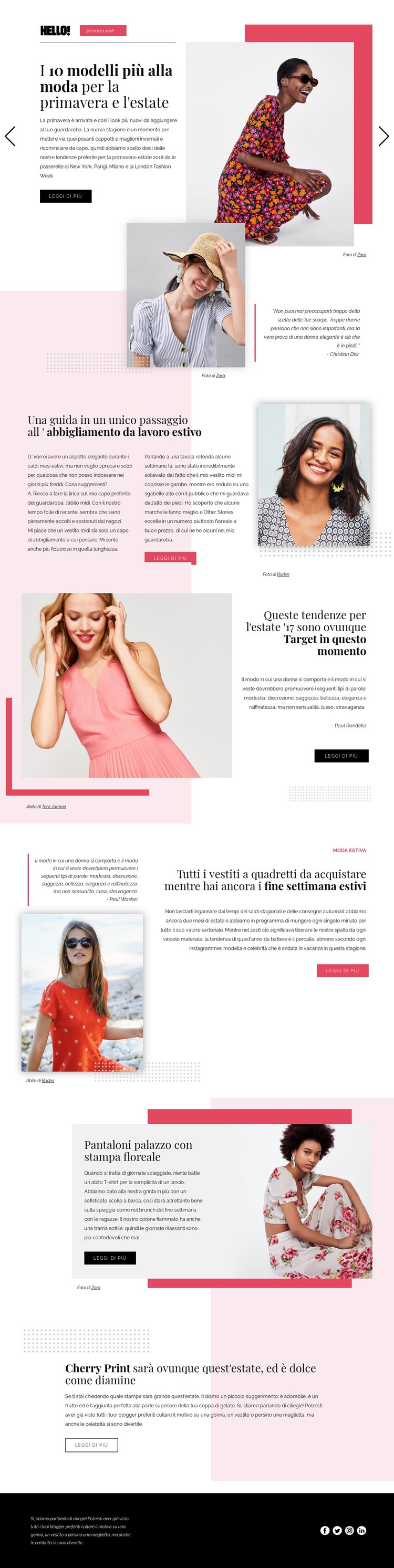 Tendenze di moda Costruttore di siti web HTML