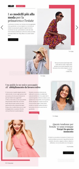 Tendenze Di Moda - Mockup Di Sito Web Moderno