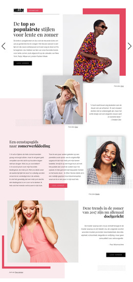 Ingebouwde Meervoudige Lay-Out Voor Modetrends