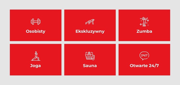 Zajęcia z ćwiczeń i fitness Szablon CSS