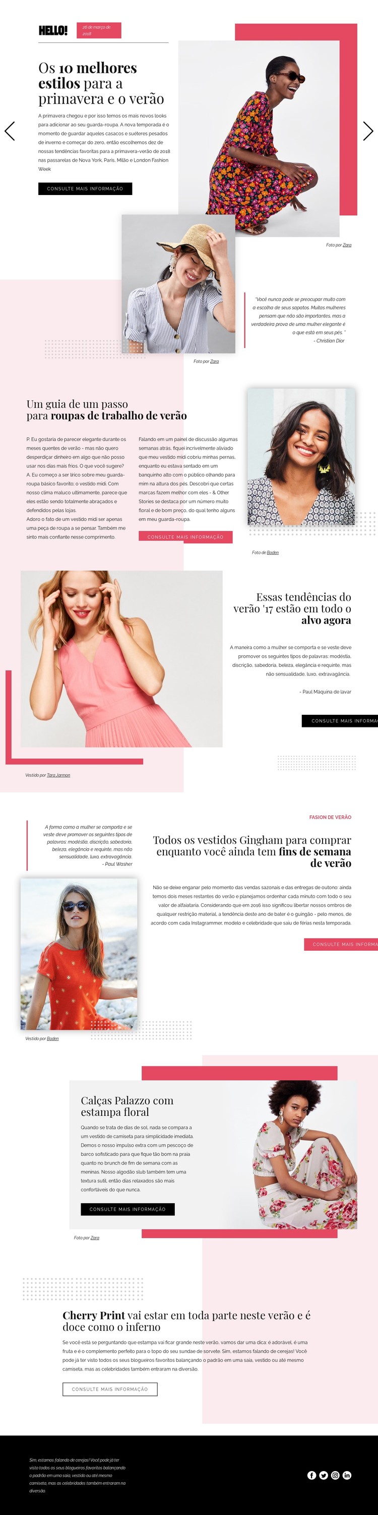 Tendências da moda Template CSS