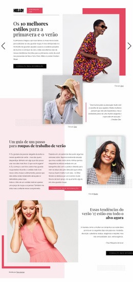 Tendências Da Moda - Site Gratuito De Uma Página