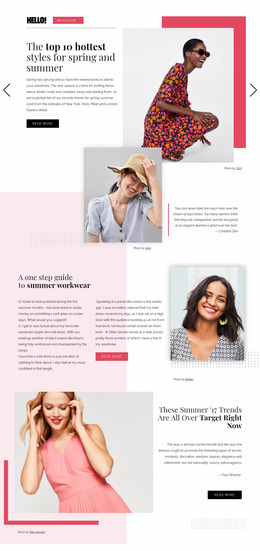 Fashion Trends Bootstrap Responsive