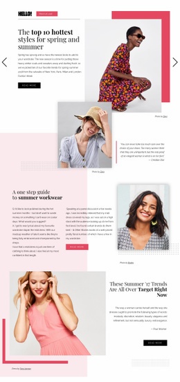 Fashion Trends Site Templates