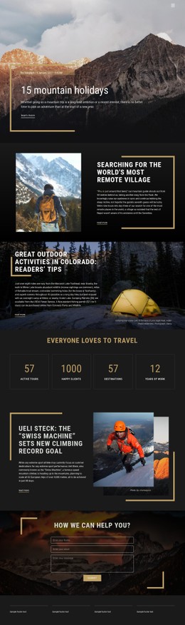 Mountain CSS Templates | Nicepage