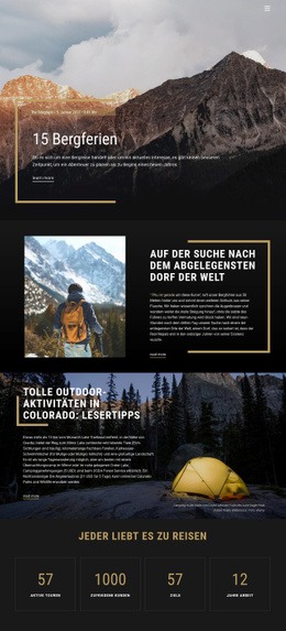 Bergferien Responsive-Website-Vorlage