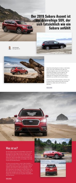 Subaru - Responsives Website-Modell