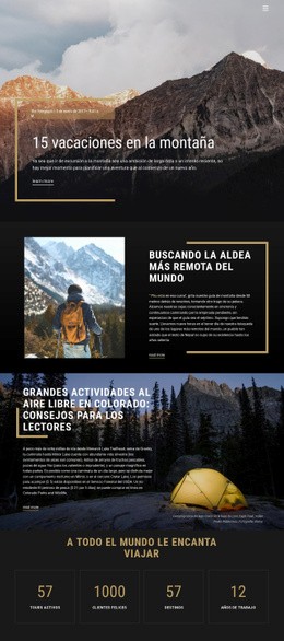 Vacaciones De Montaña - Diseño De Sitios Web