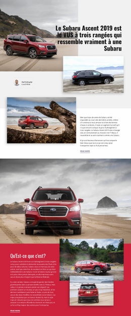 Subaru - Page De Destination Gratuite