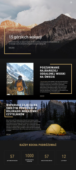 Wakacje W Górach – Motyw WordPress I WooCommerce