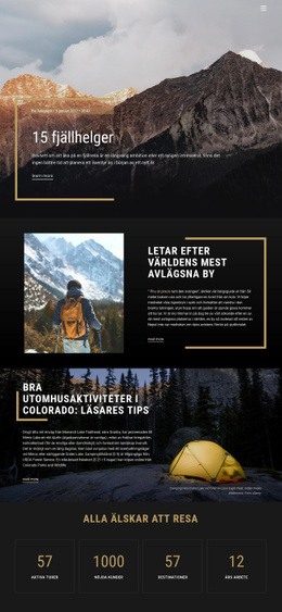 Mountain Holidays - Modern Webbplatsdesign