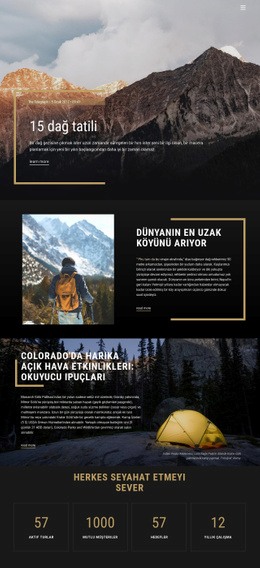 Dağ Tatilleri - Duyarlı Açılış Sayfası