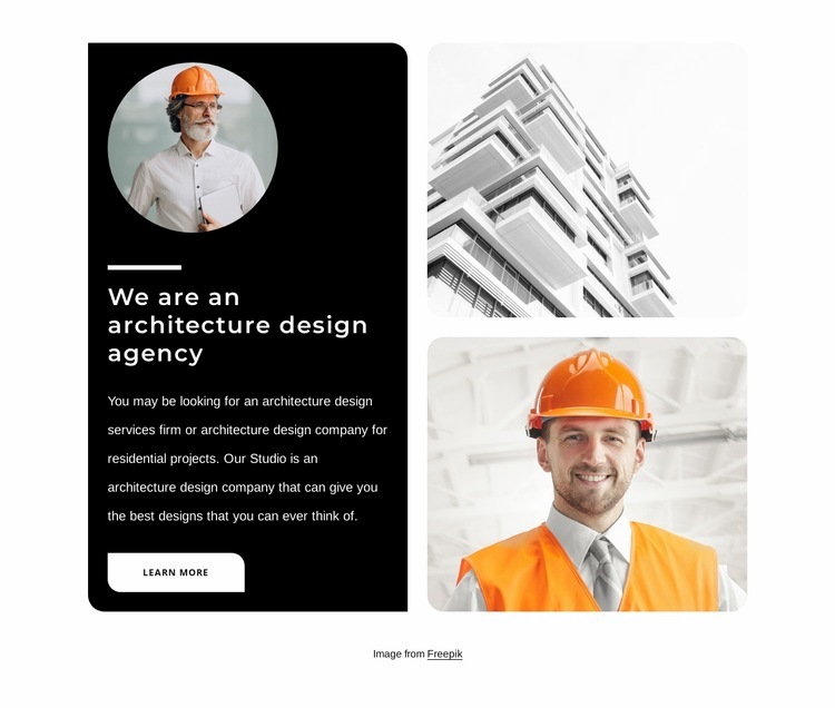 Agentura architektonického designu Html Website Builder