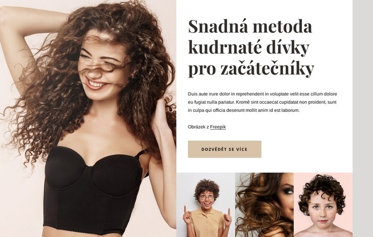 Metoda kudrnaté dívky Šablona CSS