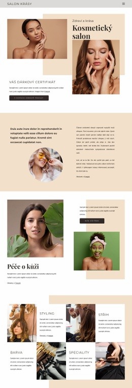 Prémiový Design Webových Stránek Pro Výjimečný Kosmetický Servis