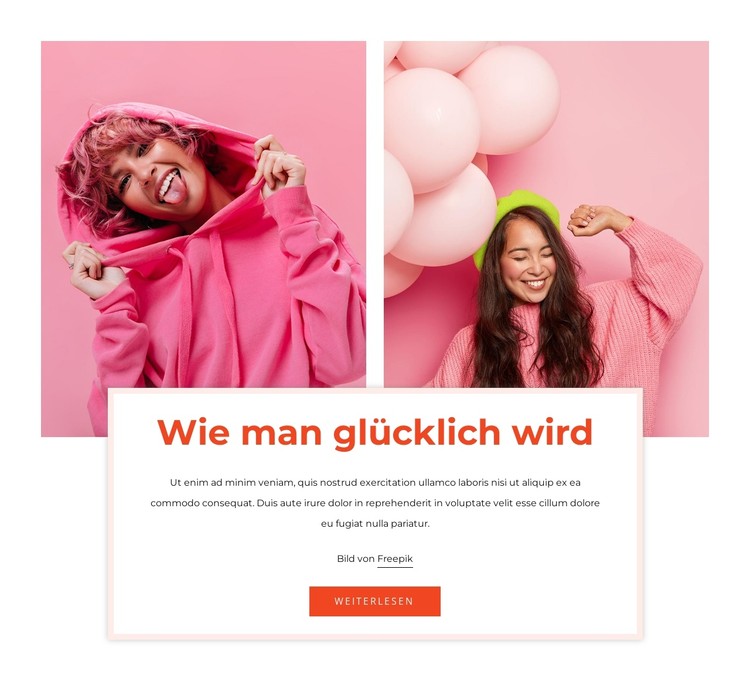 Wie man glücklich wird CSS-Vorlage